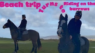 Beach trip turns in to riding on the burrows with GOPRO footage| MD Equestrian