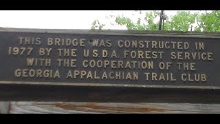 Toccoa River Swinging Bridge  Suches Georgia  Benton MacKaye Trail