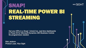Snap! Real-Time Power BI Streaming for Microsoft Dynamics 365 Business Central Overview