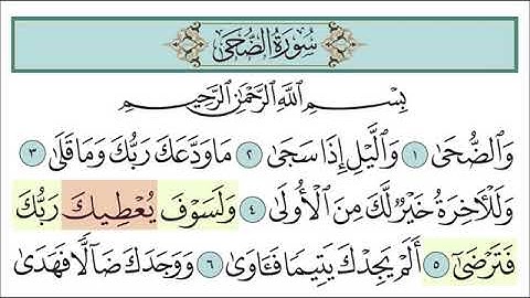 سورة الضحى/أولى روضة
