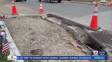 ADA curb installation in Clarksburg