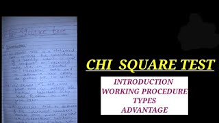 CHI SQUARE TEST NOTES #biostatisticsnotes #chisquarenotes #typesofchisquare #bsczoology #zoologynote