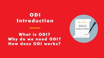Introduction to ODI | Why Do we need ODI? | How ODI Works?