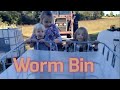 Diy ibc tote continuous flow  worm bin to make vermicompost compost and worm casting