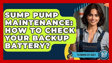 Sump Pump Maintenance: How To Check Your Backup Battery? - Plumbing DIY Daily