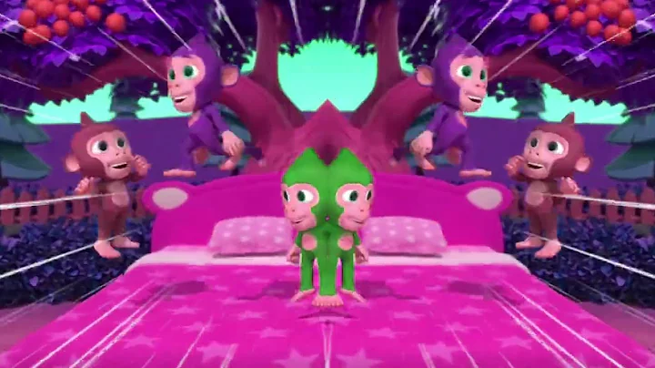 Five Little Monkeys 🐒 Jumping In The Bed Color Effects Sponsored By || Gamavision Csupo Effects 