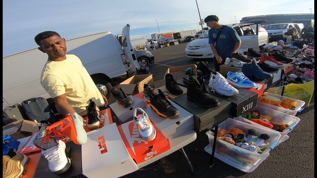 LEGENDARY AUTOGRAPHED JERSEY AT THE FLEA MARKET. COULD NOT PASS UP THIS $100 PAIR OF CLASSIC NIKES!