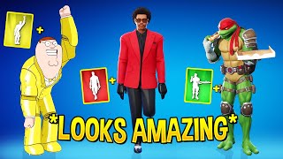 Fortnite Dances &amp; Emotes Looks Amazing With These Skins (The Weeknd, Popular Vibes, Surfin Bird)