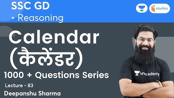 Calendar (कैलेंडर) | 1000+ Questions Series | Reasoning | Deepanshu Sharma | Wifistudy Studios