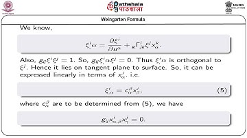 Surface embedded in space: gauss and weingarten formulas and third fundamental form (MAT)