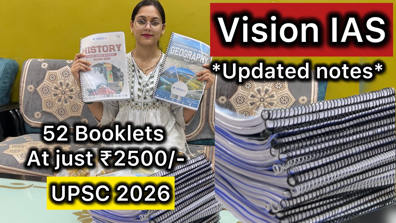 Vision IAS Notes Review🔥| Best UPSC Notes for 2026 | Prelims+ Mains G.S ...