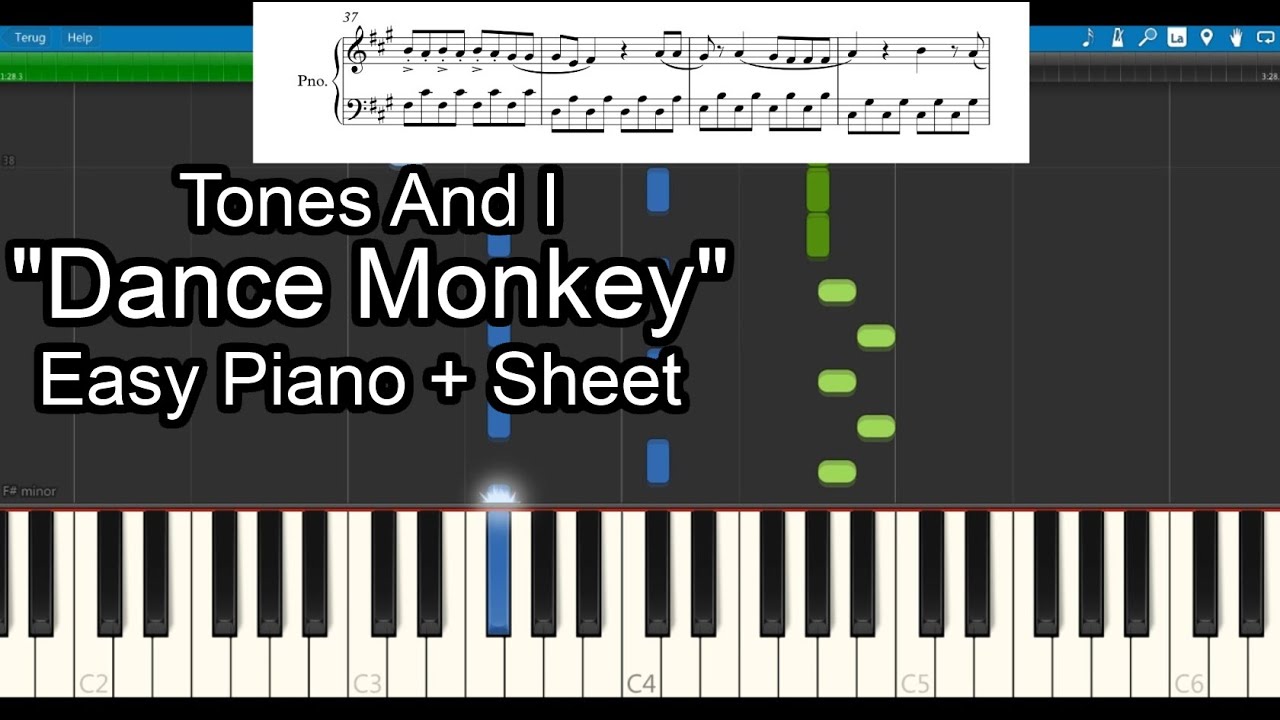 Tones And I - Dance Monkey | Easy Piano + Sheet Music - YouTube