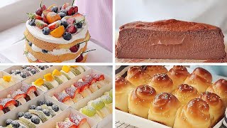 ASMR|Rich Milk Flavor + Strawberry Cake & Strawberry Hug Roll |Creative Recipes|Cake Story|Cooking