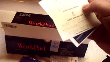 Unboxing an unopened IBM Work Pad from 1998