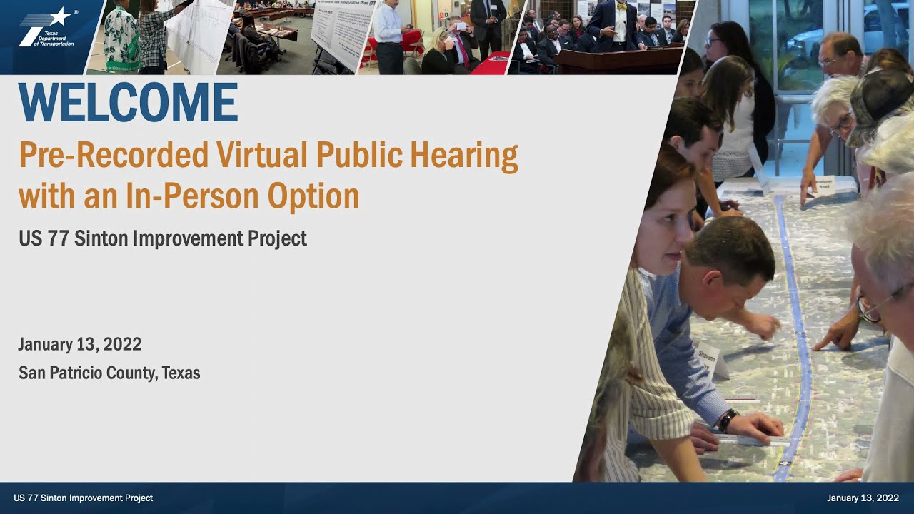 Draft Environmental Assessment and Public Hearing for US 77 Sinton Improvement Project