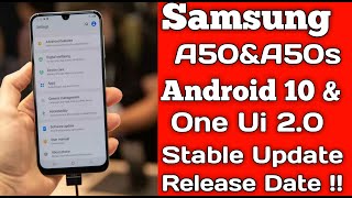 Samsung a50,a50s android 10&one ui 2.0 stable update release
date|samsung 10 update|#technicalbadshah#samsunga50update video
disclaimer this ma...