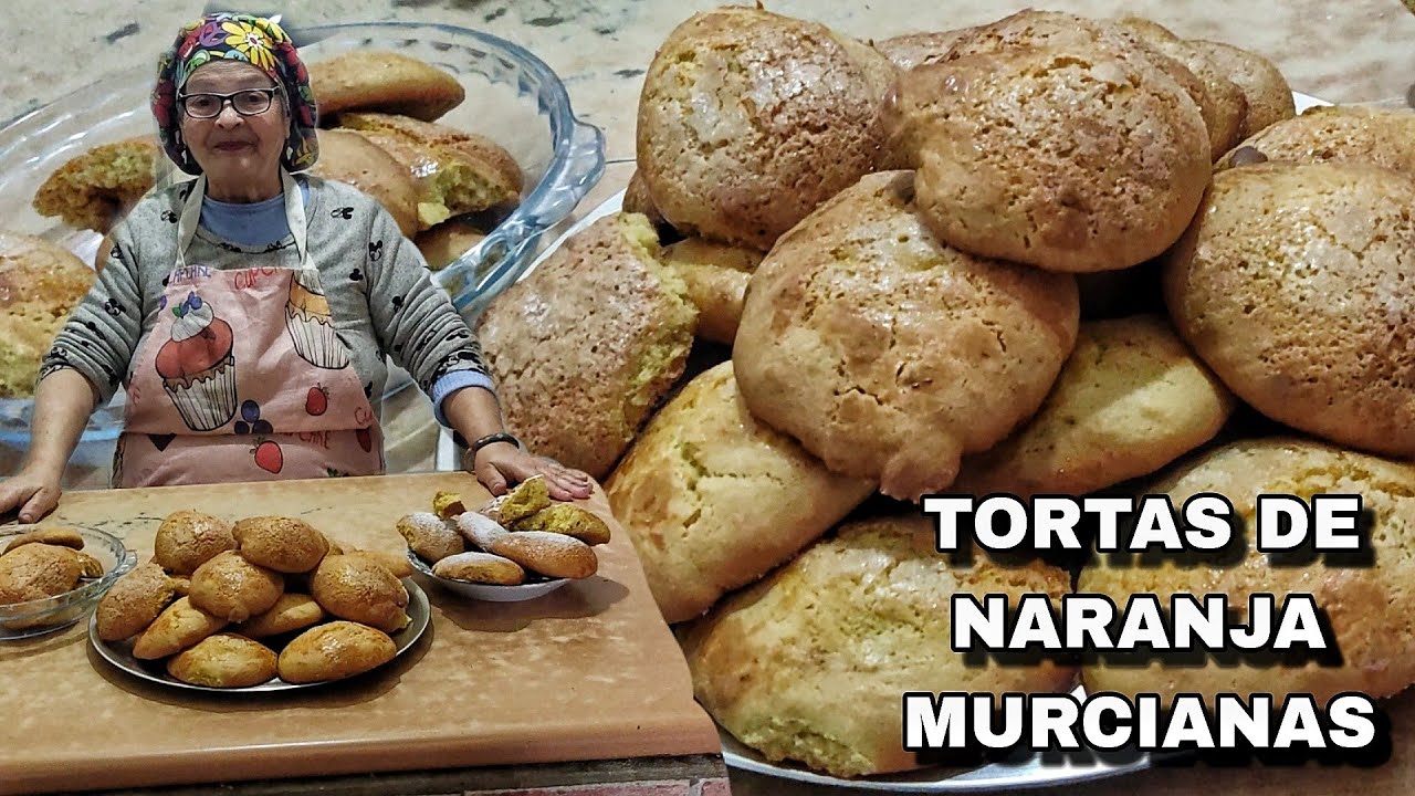 TORTAS DE NARANJA MURCIANAS, ESPONJOSAS Y DULZONAS.María la pastelera - Recetas paso a paso.