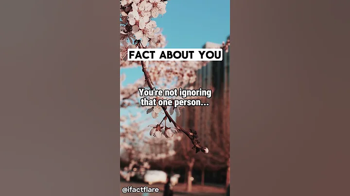 You're not ignoring that one person - #psychologyfacts #facts #factsaboutyou