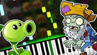 Plants Vs Zombies 2 - Theme Song (Modern Day) Piano Tutorial (Sheet Music + midi) Synthesia cover screenshot 5