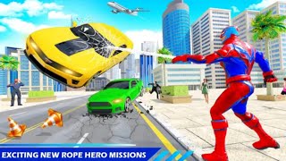 Miami rope hero spider open world city gangster | First Mission screenshot 1