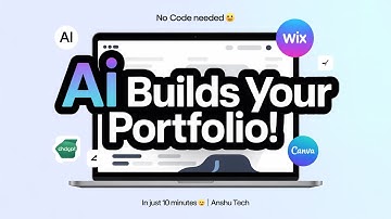 Make a Professional Portfolio Website in 10 Minutes | No Code | Anshu Tech