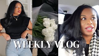 Doing A Silk Press On my Hair, Seeing Old Friends, Daycare Update | Vlog