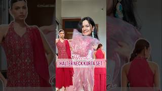 halter neck kurta set 💖 #fashiontrends #stylefile #indianlooks #fashionmantra #stylepick #tryon