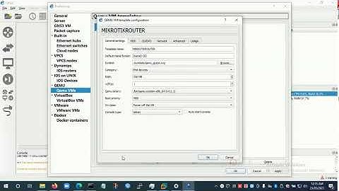 Mikrotik Router installation on gns3
