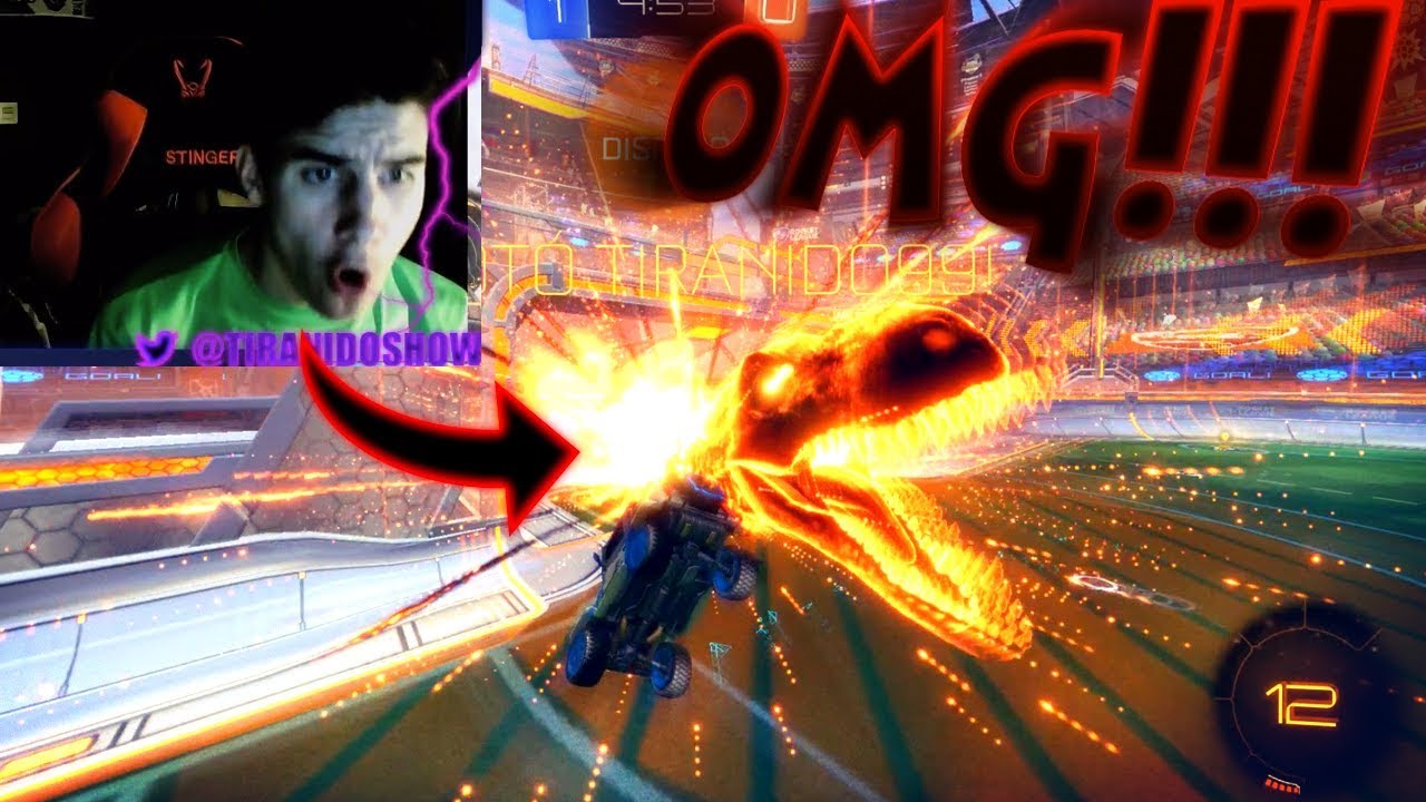 VIENDO POR PRIMERA VEZ LA EXPLOSIÓN T-REX!!!!!!! en Rocket League - YouTube