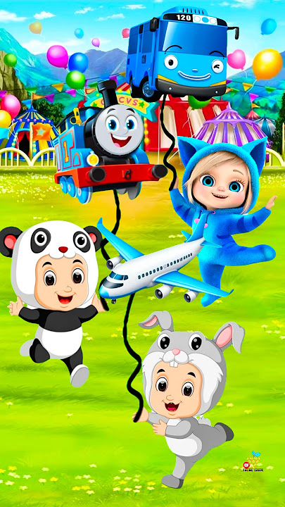 I have Tayo bus balloons and Thomas balloons #animasi #kartun #funny #animation #cartoon #shorts
