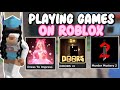 Playing games on roblox