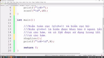 Lập trình C: Biến toàn cục (global) và biến cục bộ (local)