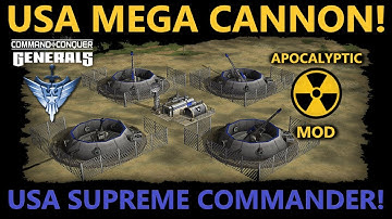 USA MEGA ARTILLERY CANNON! Command & Conquer TM Generals Zero Hour 2023 Apocalyptic mod.