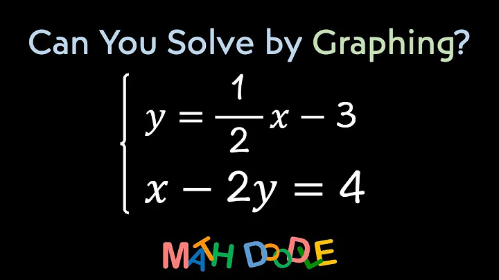 Solving System of Linear Equations by GRAPHING: 𝑦 = (1/2)𝑥 – 3 and 𝑥 – 2𝑦 = 4 | Algebra Solution