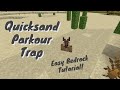 How to make a Quicksand Parkour Trap! - Easy Minecraft Bedrock Tutorial