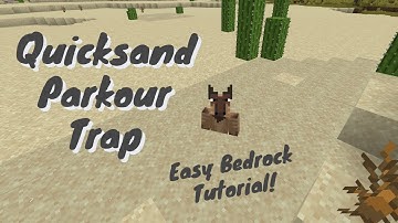 How to make a Quicksand Parkour Trap! - Easy Minecraft Bedrock Tutorial