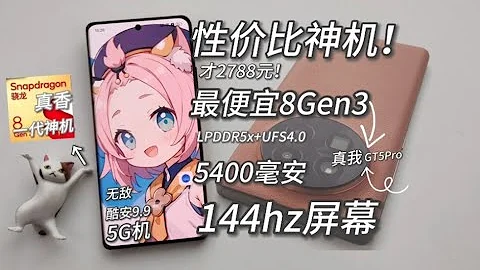 【穷】2780元买！最便宜的高通8Gen3神机！144hz电竞屏，还有100w快充+5400电池！真我GT5Pro测评~ - 天天要闻