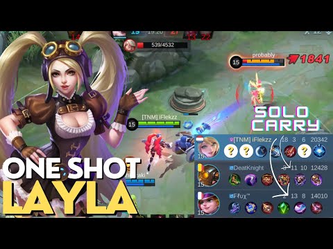 ONESHOT 1V9 BUILD FOR LAYLA! | Mobile Legends Layla Mythic Gameplay @iFlekzz