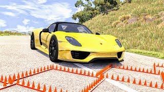 Massive Spike Strip Pileup Crashes #31 – BeamNG Drive | CrashBoomPunk