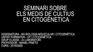 Medis de cultiu en citogenètica