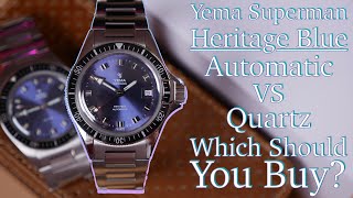 Yema Superman Heritage Blue Automatic Quartz Comparison &amp; Review | Which Should You Buy? | Take Time