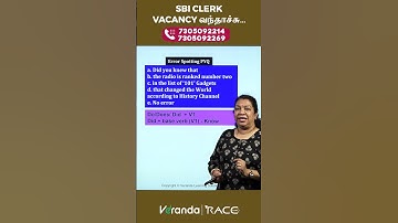 Memory Based Error spotting from SBI Clerk Exam | Veranda Race