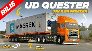 RILIS🎉UD QUESTER TRAILER FREEZER || MOD BUSSID screenshot 5