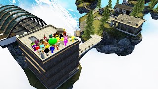 Spartan Kicking All Sprunki Characters On The Heaven In Garrys Mod