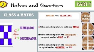 HALVES AND QUARTERS Class 4 Maths हिंदी में | Chapter 9 (PART-1) Solved Text Questions | NCERT CBSE