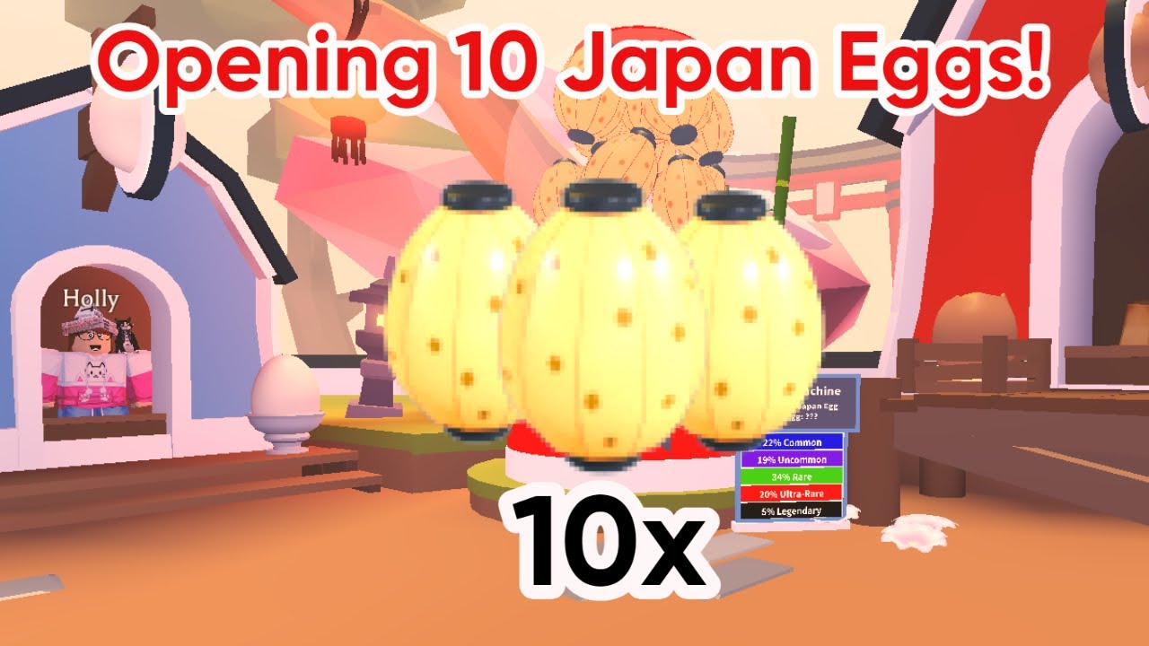 Hatching 10 Japan Eggs Adopt Me YouTube
