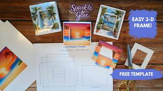 Easy 3-D Paper Picture Frame Tutorial Free Template Cricut Link