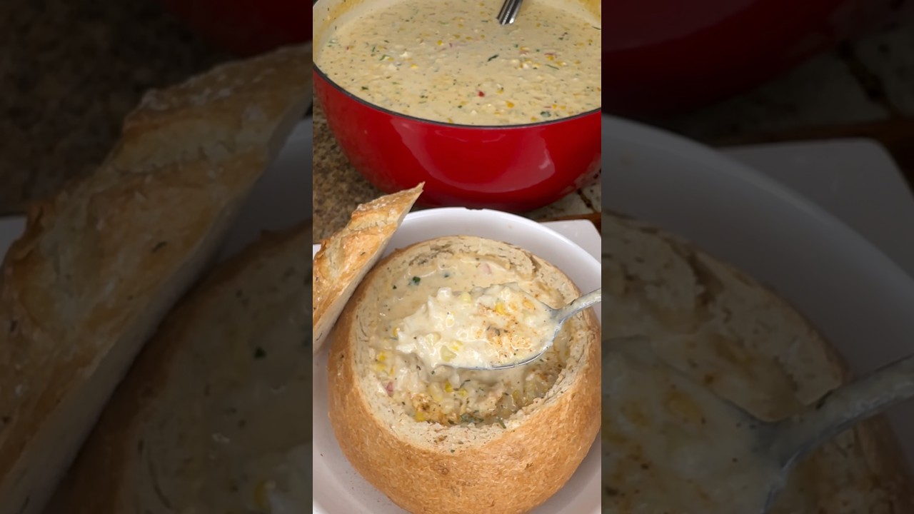 Delectable crab and corn bisque! 