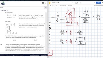 CPM CC2 3.3.1 Core Problems - Division with Rational Numbers