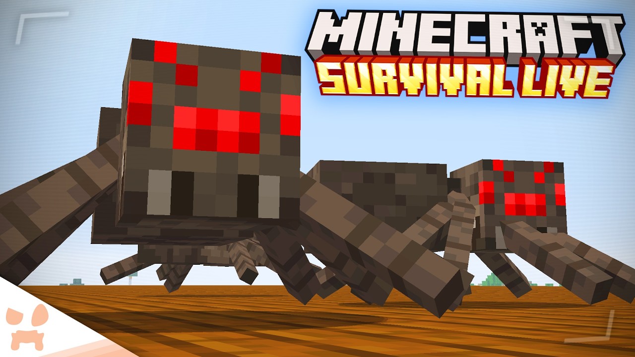 Building A Spider Farm (XP + String Farm) | Minecraft Survival LIVE